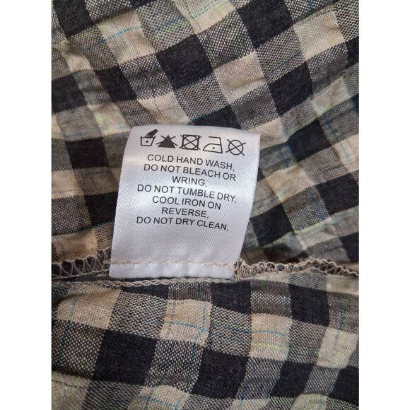 Princess polly womens size 8 long maxi dress gingham plaid brown square neck - Picture 9 of 9